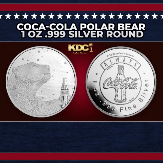 Coca-Cola Polar Bear 1 oz .999 Silver Round Round