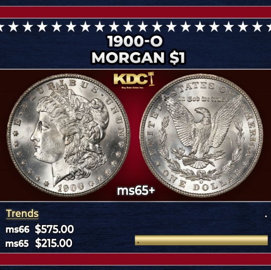 1900-o Morgan Dollar $1 Grades ms65+