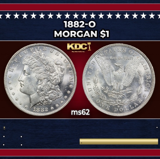 1882-o Morgan Dollar $1 Grades ms62