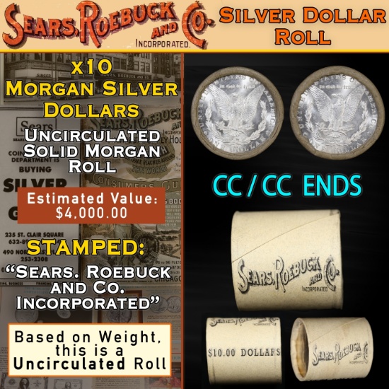 CI- WOW! Double CC End On SEARS UNC Morgan Roll 10 CC & CC Ends