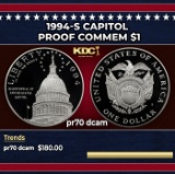 1994-S Capitol Proof Modern Commem Dollar $1 pr70 dcam SEGS