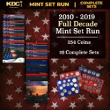 2010-2019 Full Decade Mint Set Run - 254 Coins, 10 Complete Sets