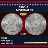 1897-p Morgan Dollar $1 Grades ms64+