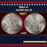 1884-p Morgan Dollar $1 Grades ms63