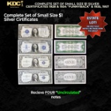 COMPLETE Set of Small Size $1  Silver Certificates 1928 & 1934 