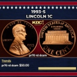 1993-s Proof Lincoln Cent 1c pr70 rd dcam SEGS