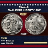 1944-p Walking Liberty Half Dollar 50c ms66+ SEGS