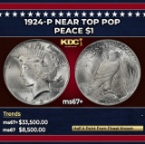 1924-p Peace Dollar Near Top Pop $1 ms67+ SEGS