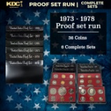 1973-1978 Proof Set Run 36 Coins 6 Complete Sets Complete Ike Set