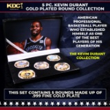 5 Coin Kevin Durant Gold Plated Round Collection