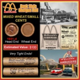 Lincoln Wheat Cent 1c Mixed Roll Orig Brandt McDonalds Wrapper, 1931-d end, Wheat other end