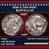 1936-s Buffalo Nickel TOP POP! 5c ms67+ SEGS