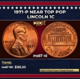 1971-p Lincoln Cent Near Top Pop 1c ms67 rd SEGS
