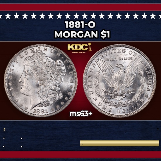 1881-o Morgan Dollar $1 Grades ms63+