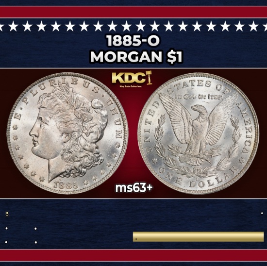 1885-o Morgan Dollar $1 Grades ms63+