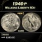 1946-p Walking Liberty Half Dollar 50c Grades GEM+ Unc