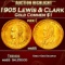1905 Lewis & Clark Gold Commem Dollar 1 ms65 SEGS