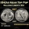 1943-d Walking Liberty Half Dollar Near Top Pop 50c ms67 SEGS