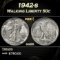 1942-s Walking Liberty Half Dollar 50c Grades GEM+ Unc