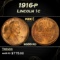 1916-p Lincoln Cent 1c Grades ms66 rd