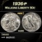 1936-p Walking Liberty Half Dollar 50c Grades GEM+ Unc
