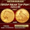 1910-p Gold Indian Half Eagle Near Top Pop! $5 ms65 USCG