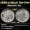 1940-d Mercury Dime Near Top Pop 10c ms67+ fsb SEGS