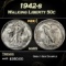 1942-s Walking Liberty Half Dollar 50c Grades GEM Unc