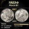 1923-d Peace Dollar $1 Grades ms64+