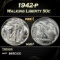 1942-p Walking Liberty Half Dollar 50c ms67 SEGS