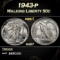 1943-p Walking Liberty Half Dollar 50c ms67 SEGS