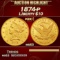 1874-p Gold Liberty Eagle $10 ms63 USCG