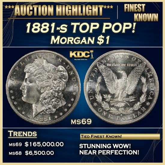 1881-s Morgan Dollar TOP POP! $1 ms69 SEGS