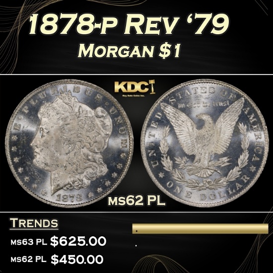1896-p Morgan Dollar Toned $1 Grades ms66