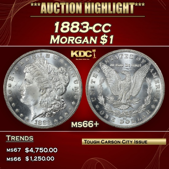 1883-cc Morgan Dollar $1 ms66+ SEGS