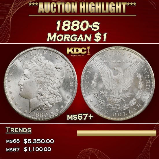 1880-s Morgan Dollar $1 ms67+ SEGS