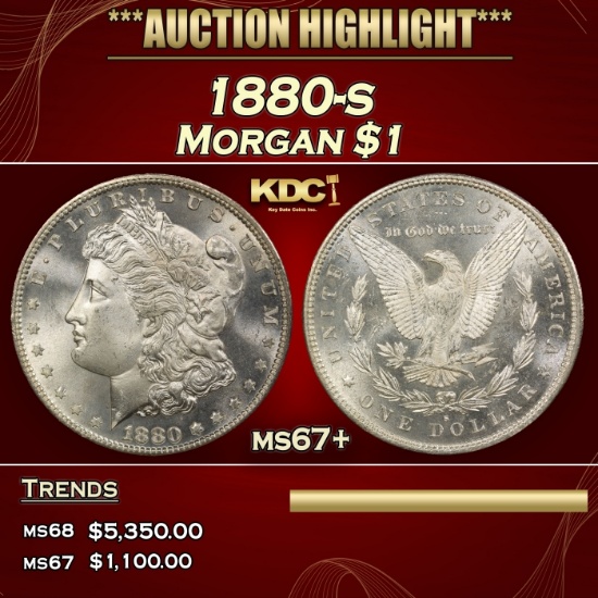 1880-s Morgan Dollar $1 ms67+ SEGS