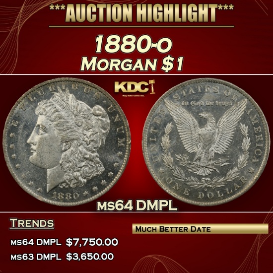 1880-o Morgan Dollar $1 ms64 DMPL SEGS