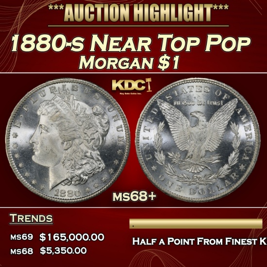 1880-s Morgan Dollar Near Top Pop $1 ms68+ SEGS