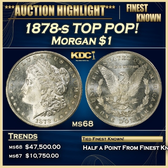 1878-s Morgan Dollar TOP POP! $1 ms68 SEGS
