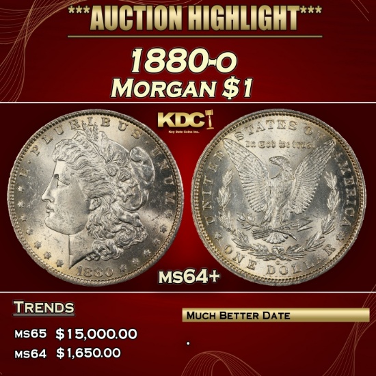 1880-o Morgan Dollar $1 ms64+ SEGS