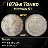 1878-s Morgan Dollar Toned $1 Grades ms65+