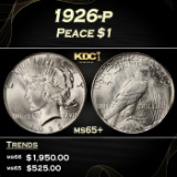 1926-p Peace Dollar $1 ms65+ SEGS