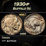 1930-p Buffalo Nickel 5c Grades ms66
