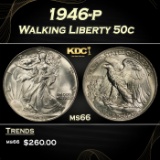 1946-p Walking Liberty Half Dollar 50c Grades GEM+ Unc