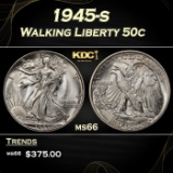 1945-s Walking Liberty Half Dollar 50c Grades GEM+ Unc