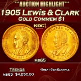 1905 Lewis & Clark Gold Commem Dollar 1 ms65 SEGS