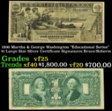 1896 $1 large size Silver Certificate Martha & George Washington 