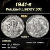 1941-s Walking Liberty Half Dollar 50c Grades GEM+ Unc