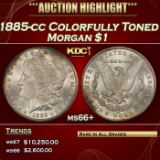1885-cc Morgan Dollar Colorfully Toned $1 ms66+ SEGS